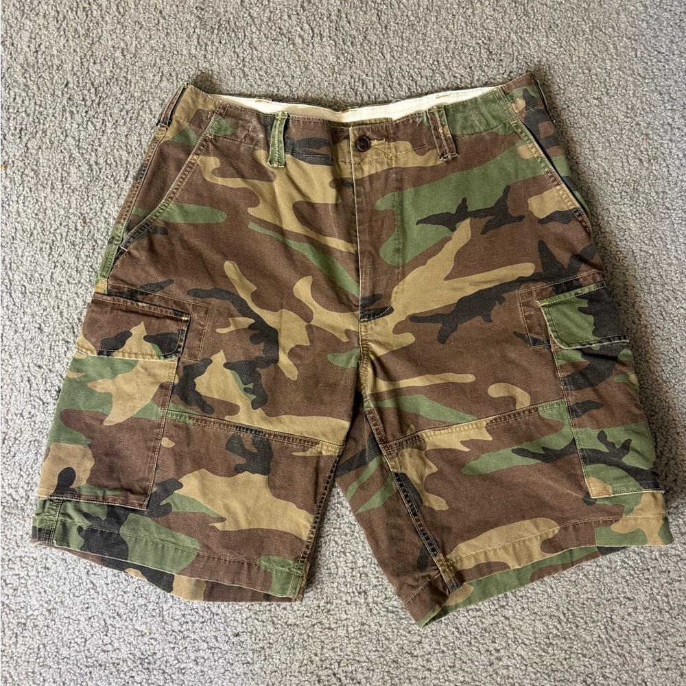 Ralph Lauren Men's Green and Brown Cargo Shorts
